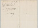 Gaspard de Cherville - Lettre autographe sign&eacute;e - Les B&ecirc;tes en robe de chambre. Gaspard de CHERVILLE