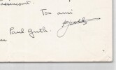 Paul Guth - Lettre autographe sign&eacute;e &agrave; Thierry Maulnier – 2 mai 1964. Paul GUTH