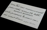 Maurice MAINDRON - CARTE DE VISITE AUTOGRAPHE SIGNEE, 1910. Maurice MAINDRON