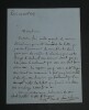 Henri Jean Victor de Rouvroy, Duc de SAINT SIMON -LETTRE AUTOGRAPHE SIGN&Eacute;E, 1887. Henri Jean Victor de Rouvroy