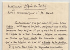 Roger Martin du Gard - Manuscrit autographe "Modification office du tertre". Roger MARTIN DU GARD