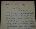 Marie Albert janvier Une des rares lettre autographe sign&eacute;e r&eacute;v&eacute;rend p&egrave;re 1922. Marie-Albert JANVIER