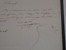 Bernard Pierre MAGNAN, Mar&eacute;chal de France - LETTRE AUTOGRAPHE SIGN&Eacute;E. Bernard Pierre MAGNAN