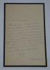 Alfred ROLL - LETTRE AUTOGRAPHE SIGN&Eacute;E, 1899. Alfred ROLL