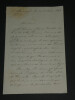 Charles Joseph DUMAS-VENCE, amiral - LETTRE AUTOGRAPHE SIGN&Eacute;E, 2 pages, 1865. Charles Joseph DUMAS-VENCE