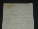 Charles Joseph DUMAS-VENCE, amiral - LETTRE AUTOGRAPHE SIGN&Eacute;E, 2 pages, 1865. Charles Joseph DUMAS-VENCE