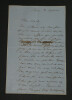 Charles de LA ROUNAT - LETTRE AUTOGRAPHE SIGN&Eacute;E &Agrave; Charles FECHTER, Bonn. Charles de LA ROUNAT