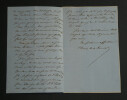 Charles de LA ROUNAT - LETTRE AUTOGRAPHE SIGN&Eacute;E &Agrave; Charles FECHTER, Bonn. Charles de LA ROUNAT