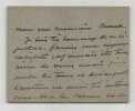Alexandre Dumas Fils - Carte lettre autographe sign&eacute;e adress&eacute;e &agrave; Monsieur Marck. Alexandre DUMAS fils