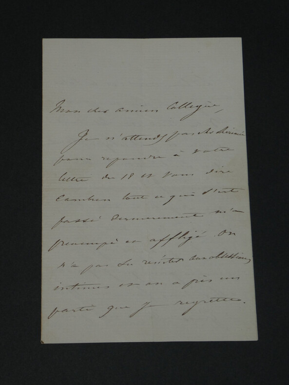 Achille Fould Lettre autographe sign&eacute; "On a pris un parti que je regrette" 1863. Achille FOULD