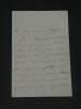 Achille Fould Lettre autographe sign&eacute; "On a pris un parti que je regrette" 1863. Achille FOULD
