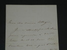 Achille Fould Lettre autographe sign&eacute; "On a pris un parti que je regrette" 1863. Achille FOULD