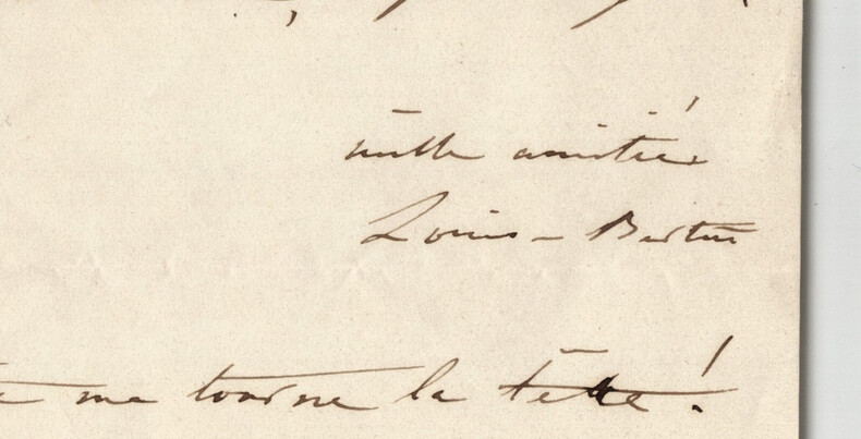 Louise Bertin - Lettre autographe sign&eacute;e pour une r&eacute;p&eacute;tition - 1860. Louise BERTIN