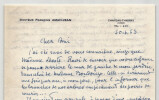 Fran&ccedil;ois Aman-Jean - Lot de 2 lettres autographes sign&eacute;es &agrave; Pierre Lhoste - 1963. Fran&ccedil;ois AMAN-JEAN