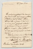 Am&eacute;d&eacute;e de Beauplan - Lettre autographe sign&eacute;e - 1834. Am&eacute;d&eacute;e de Beauplan