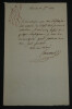 Louis-Benjamin FRANCOEUR, Math&eacute;maticien - LETTRE AUTOGRAPHE SIGNEE, Paris, 1813. Louis-Benjamin FRANCOEUR