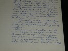 Jean ALBERT - Manuscrit autographe sign&eacute; "La cuisine de Madame" 2 pages. Jean AJALBERT