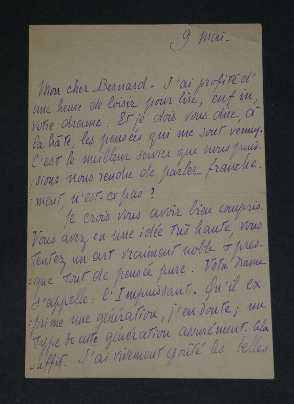 Gabriel TRARIEUX - LETTRE AUTOGRAPHE SIGN&Eacute;E &Agrave; Lucien BESNARD - 4 pages. Gabriel TRARIEUX