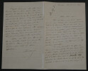 Henri GARNAULT - LETTRE AUTOGRAPHE SIGN&Eacute;E 4 PAGES DIVISION NAVALE 1872 TOULON. Henri GARNAULT