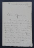 Louise READ - LETTRE AUTOGRAPHE SIGN&Eacute;E, 1896. Louise READ