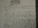 LETTRE DE CR&Eacute;ANCES - 1712 Tampon Alen&ccedil;on - Famille DUVAL. 