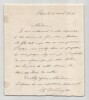 Charles-Pendrell Waddington - Lettre autographe sign&eacute;e - Paris, 1876. Charles-Pendrell WADDINGTON