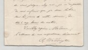 Charles-Pendrell Waddington - Lettre autographe sign&eacute;e - Paris, 1876. Charles-Pendrell WADDINGTON