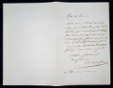 Tony ROBERT-FLEURY Peintre - LETTRE AUTOGRAPHE SIGN&Eacute;E. Tony ROBERT-FLEURY