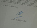 Henry de Montherlant -Lettre dactylographi&eacute;e sign&eacute;e &agrave; de Saint Pierre, interview. Henry de MONTHERLANT