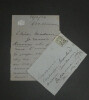 Christine BLAZE-LETTRE AUTOGRAPHE SIGN&Eacute;E avec enveloppe &agrave; Madame MACHARD- [1804]. Christine BLAZE