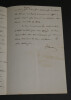 Louis Jules TROCHU , G&eacute;n&eacute;ral- LETTRE AUTOGRAPHE SIGN&Eacute;E, 1864. Louis Jules TROCHU