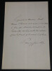 Adolphe NIEL, Ministre de la Guerre - LETTRE AUTOGRAPHE INVITATION 1857 PARIS. Adolphe NIEL