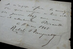 Robert PLANQUETTE, LETTRE AUTOGRAPHE SIGN&Eacute;E, ENGAGEMENT MUSIQUE DE SURCOUF, 1887. Robert PLANQUETTE