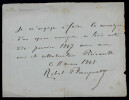 Robert PLANQUETTE, LETTRE AUTOGRAPHE SIGN&Eacute;E, ENGAGEMENT MUSIQUE DE SURCOUF, 1887. Robert PLANQUETTE