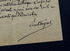 Auguste-&Eacute;mile FAGUET - MANUSCRIT AUTOGRAPHE SIGN&Eacute;, Th&eacute;&acirc;tre Sarah BERNHARDT. Auguste-&Eacute;mile FAGUET