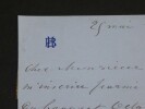 BAUER Henry - LETTRE AUTOGRAPHE SIGN&Eacute;E 1903 BANQUET OCTAVE MIRBEAU. Henry BAUER