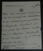Auguste MAQUET, Romancier - LETTRE AUTOGRAPHE SIGN&Eacute;E. Auguste MAQUET