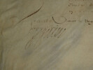 Pierre Seguier -Manuscrit sign&eacute;, paiement des officiers contresign&eacute; par eux 1661. Pierre SEGUIER