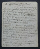 Am&eacute;d&eacute;e de BAST - MANUSCRIT AUTOGRAPHE SIGNE DEDICACE A Giacomo MEYERBEER. Am&eacute;d&eacute;e de BAST