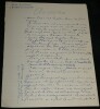 Jean ALBERT - Manuscrit autographe sign&eacute; et intitul&eacute; "L'Auvergne", 7 pages. Jean AJALBERT