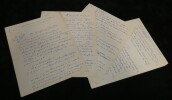 Jean ALBERT - Manuscrit autographe sign&eacute; "Histoires auvergnates" 6 pages. Jean AJALBERT