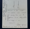 YVER Colette - CARTE POSTALE AUTOGRAPHE SIGN&Eacute;E &Agrave; Charles FOLEY, SEINE ET OISE. Colette YVER