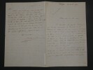 Amiral Henri GARNAULT - LETTRE AUTOGRAPHE SIGN&Eacute;E DE 4 PAGES 1872. Henri GARNAULT