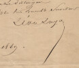 L&eacute;on Laya - Lettre autographe sign&eacute;e - Le Duc Job - 1860. L&eacute;on LAYA