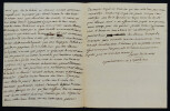 LE DUC DE CAYLUS - LETTRE AUTOGRAPHE SIGN&Eacute;E DE 3 PAGES AVEC LIVRET M&Eacute;MOIRE, 1773. LE DUC DE CAYLUS