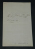 Giovanni Lavezzari - Page avec lignes de texte autographes sign&eacute;es 1871. Giovanni LAVEZZARI