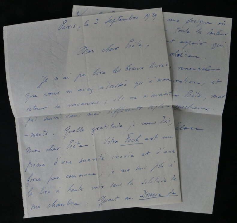 Louis SALOU - Lettre autographe sign&eacute;e &agrave; Armand GODOY, "votre Foch", 1929. Louis SALOU