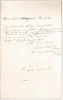 Paul BAUDRY Lettre autographe sign&eacute;e envoy&eacute;e &agrave; un Monsieur Hubert sur un croquis. Paul BAUDRY