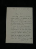 Joseph Bail - Lettre autographe sign&eacute;e &agrave; Lapauze "Tableau de mon fr&egrave;re" - 1919. Joseph BAIL