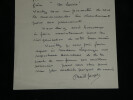 Joseph Bail - Lettre autographe sign&eacute;e &agrave; Lapauze "Tableau de mon fr&egrave;re" - 1919. Joseph BAIL
